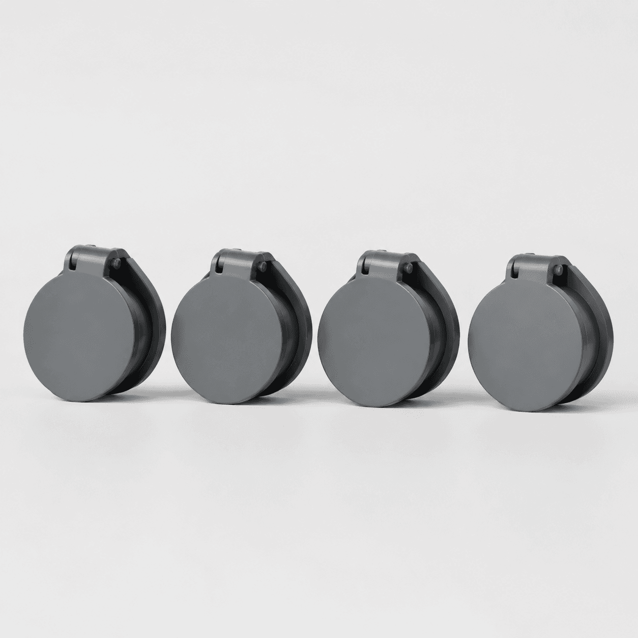 Child-Safe Socket Cover Pack — Push-in blanking covers for unused outdoor socket outlets.